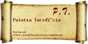 Paletta Tarzícia névjegykártya